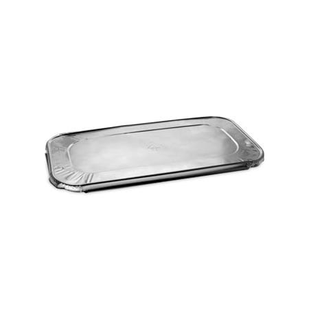 Pactiv ALUMINUM STEAM-PAN LIDS, 1/3 SIZE, 12.31 X 6.19, 200PK Y116225